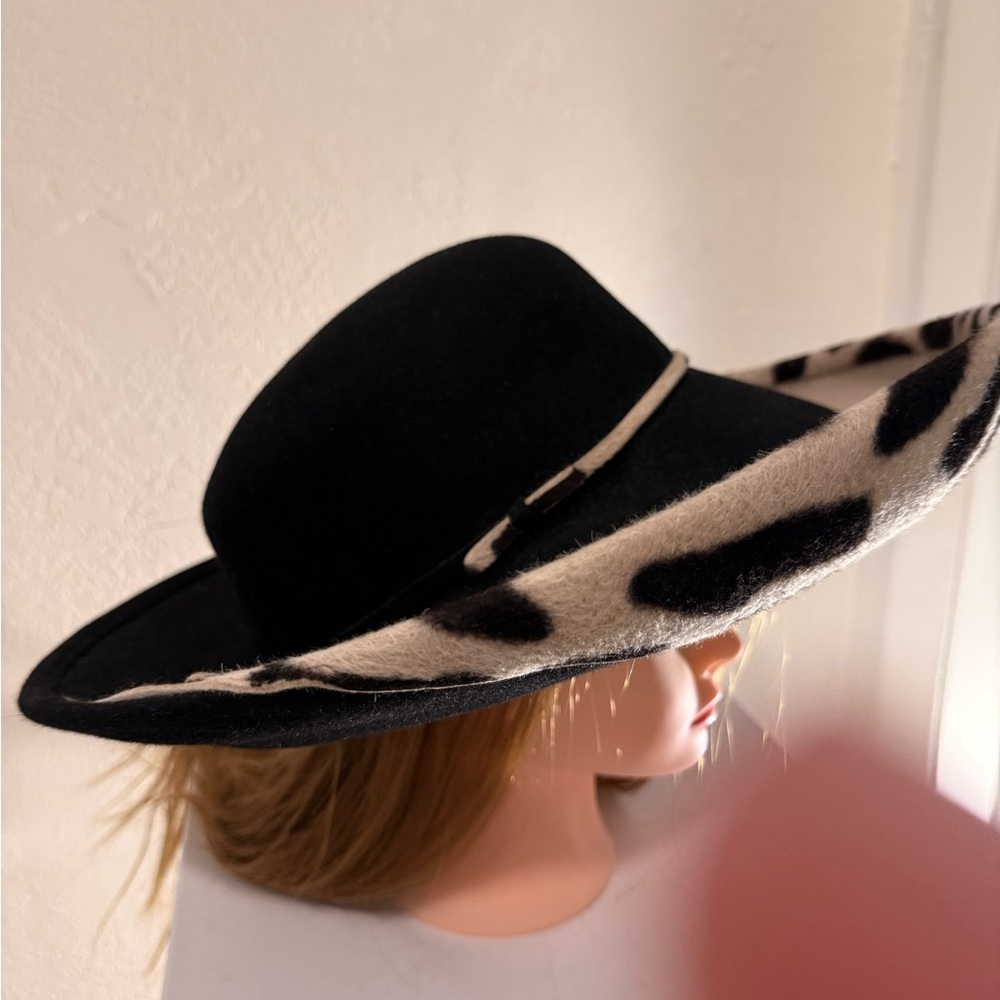 Luxury Designer Leopard Vintage MARZI FIRENZE Wide BrimHat,Italian 100% LAPIN - Picture 3 of 8